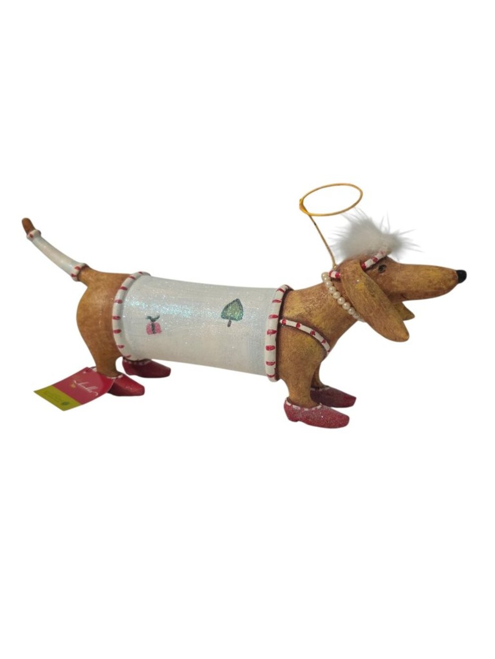 Department 56 Krinkles Patience Brewster Dachshund With Halo Christmas Figurine